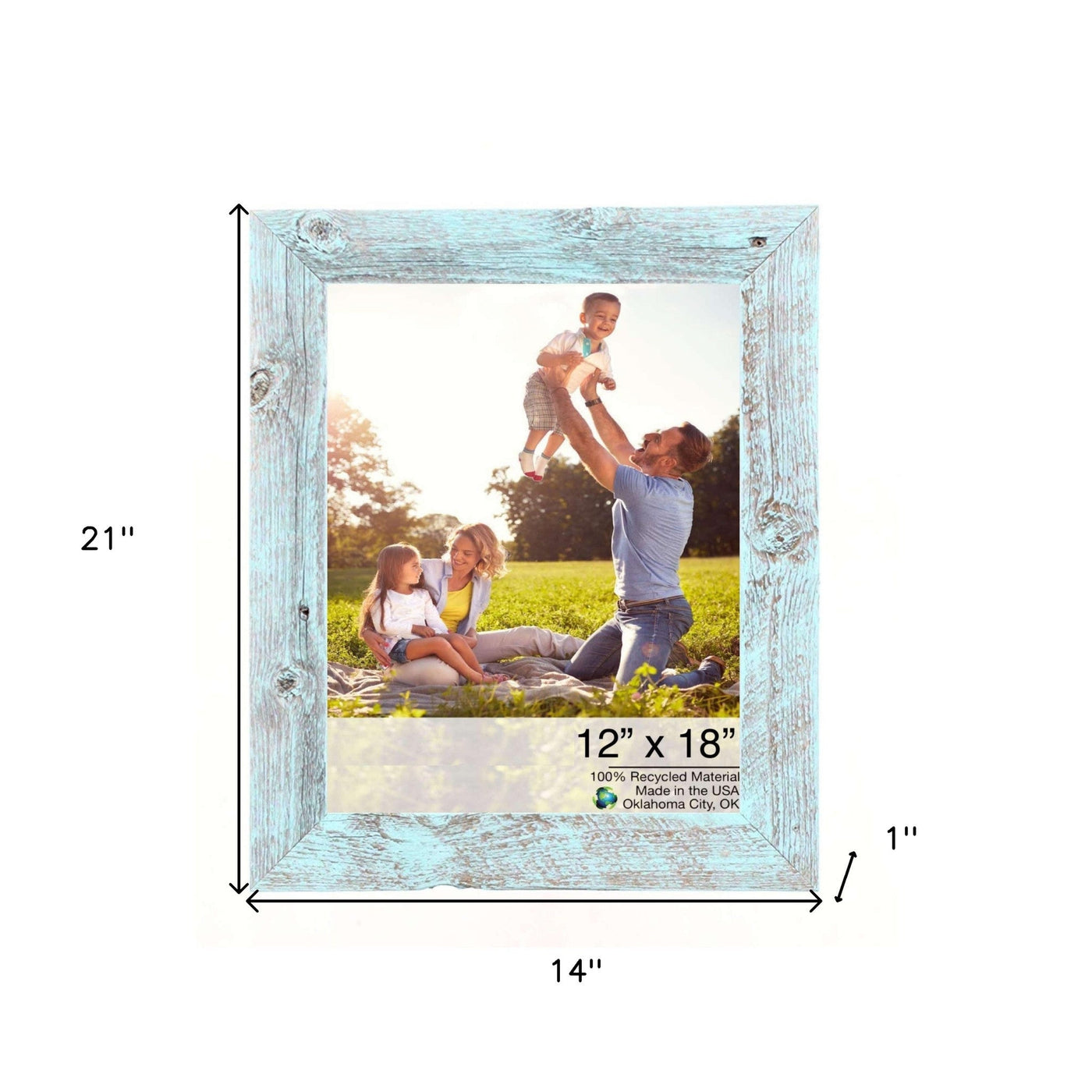 12X18 Rustic Blue Picture Frame - Picture Frames