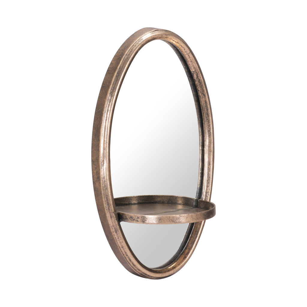 13’ Gold Oval Accent Framed Mirror - Mirrors