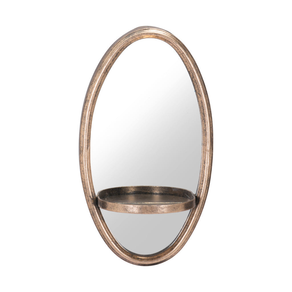 13’ Gold Oval Accent Framed Mirror - Mirrors