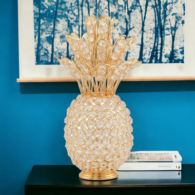 13’ Silver Metal Decorative Pineapple - Sculptures