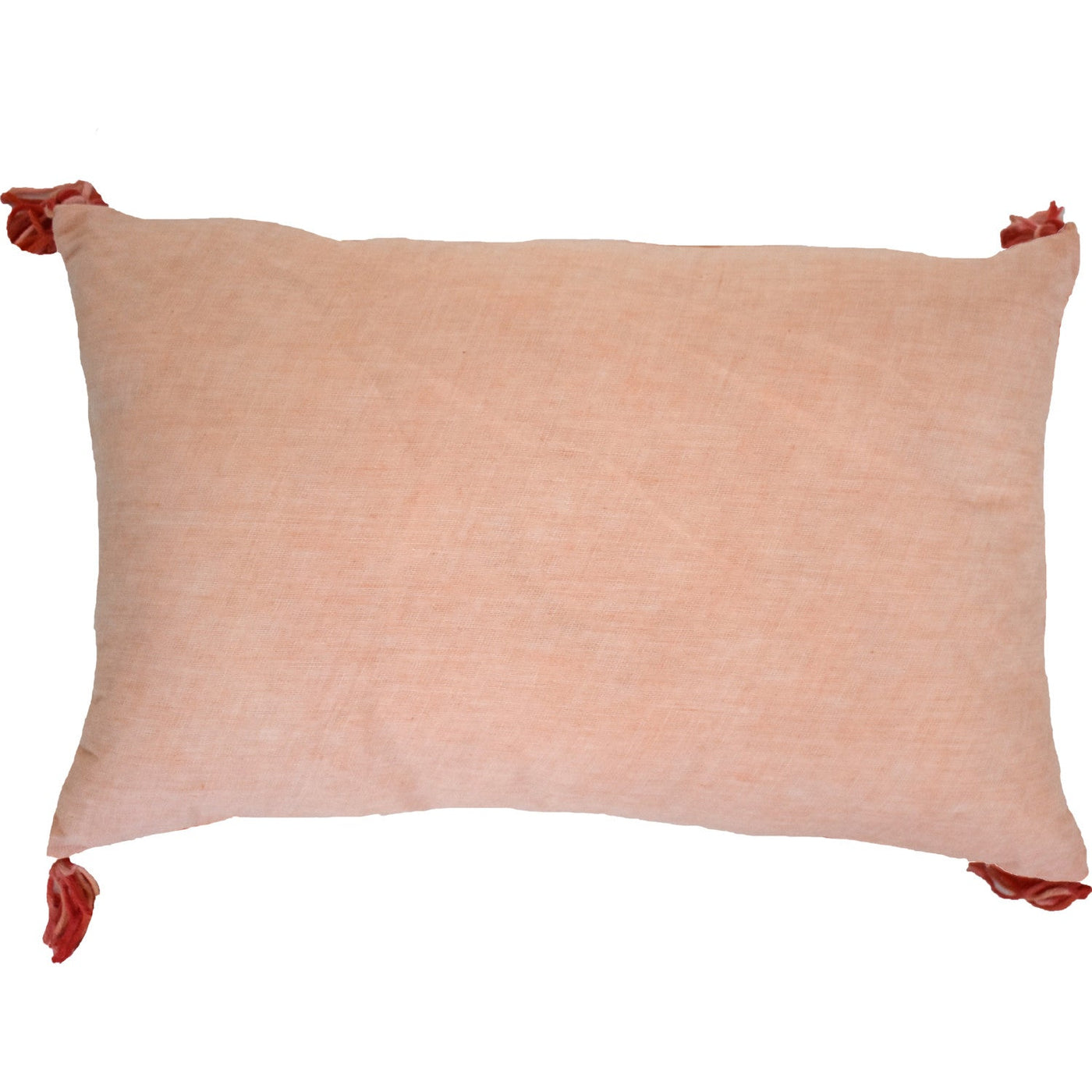 13’ X 20’ Coral Abstract Zippered Polyester Throw Pillow With Tassels - Accent Throw Pillows