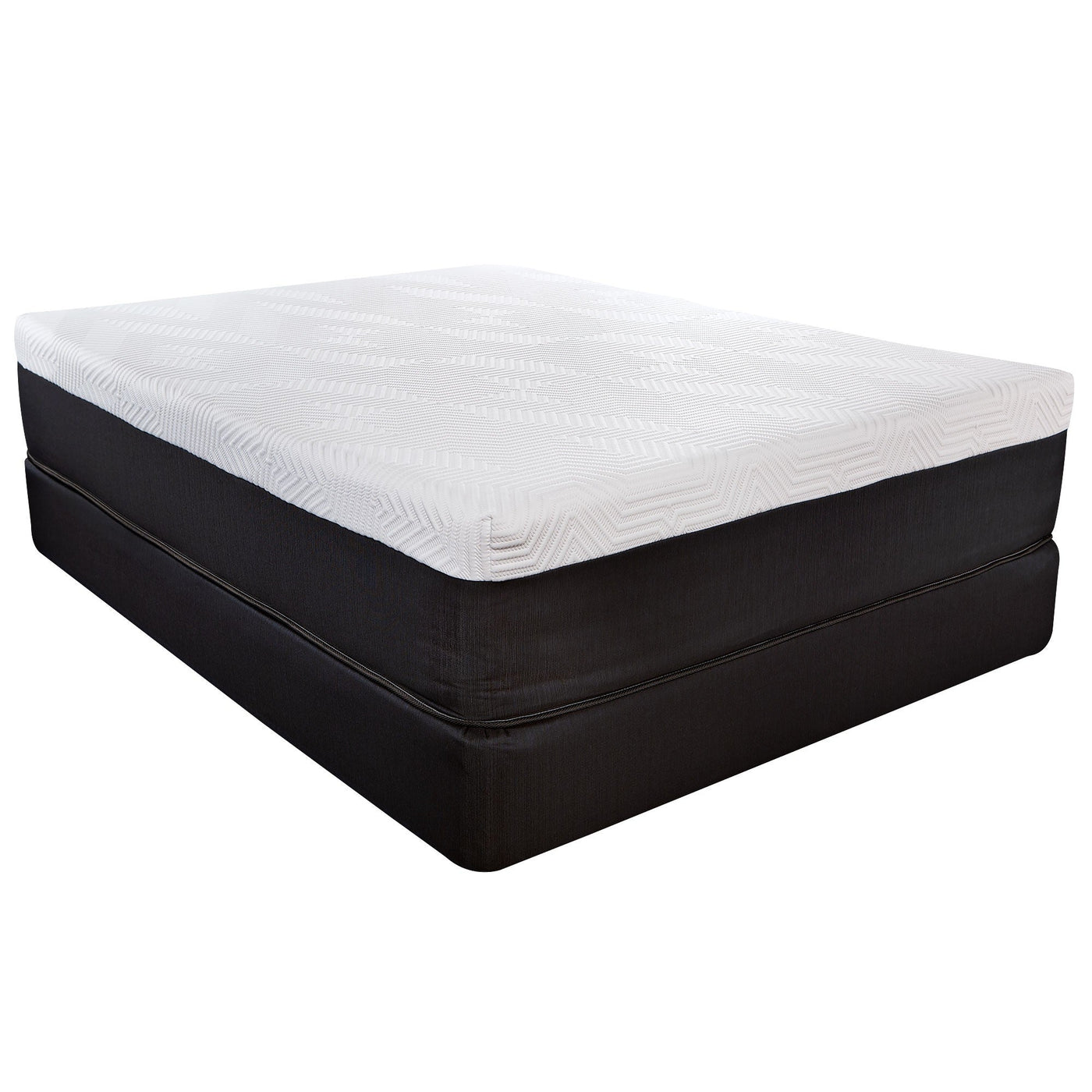 14’ Hybrid Lux Memory Foam And Wrapped Coil Mattress Twin - Hybrid Mattresses