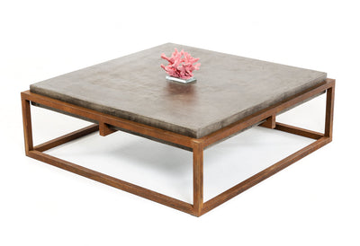 15’ Concrete And Metal Coffee Table - Coffee Tables