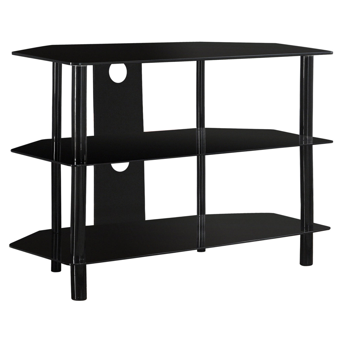 16’’ Black Metal Open Shelving TV Stand - TV Stands