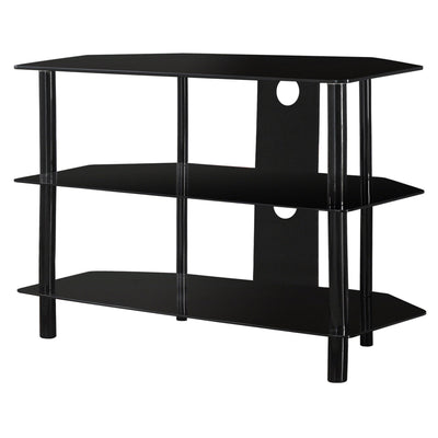 16’’ Black Metal Open Shelving TV Stand - TV Stands