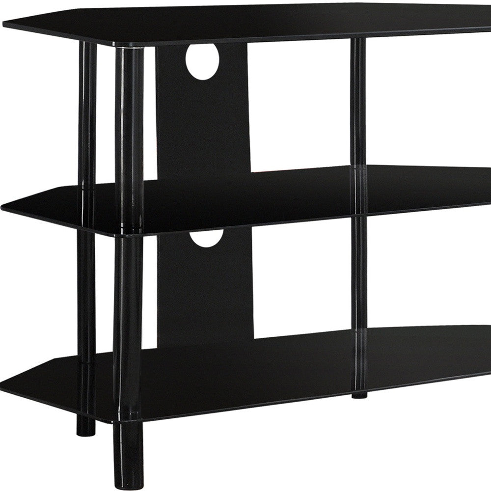 16’’ Black Metal Open Shelving TV Stand - TV Stands