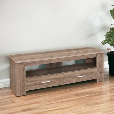 16’’ Deep Taupe Open Shelving TV Stand - TV Stands