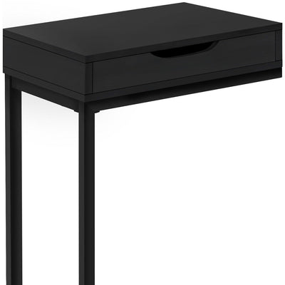 16’ X 10.25’ X 24.5’ Black Metal With A Drawer Accent Table - Tray Tables