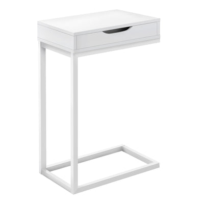 16’ X 10.25’ X 24.5’ White Metal With A Drawer Accent Table - Tray Tables