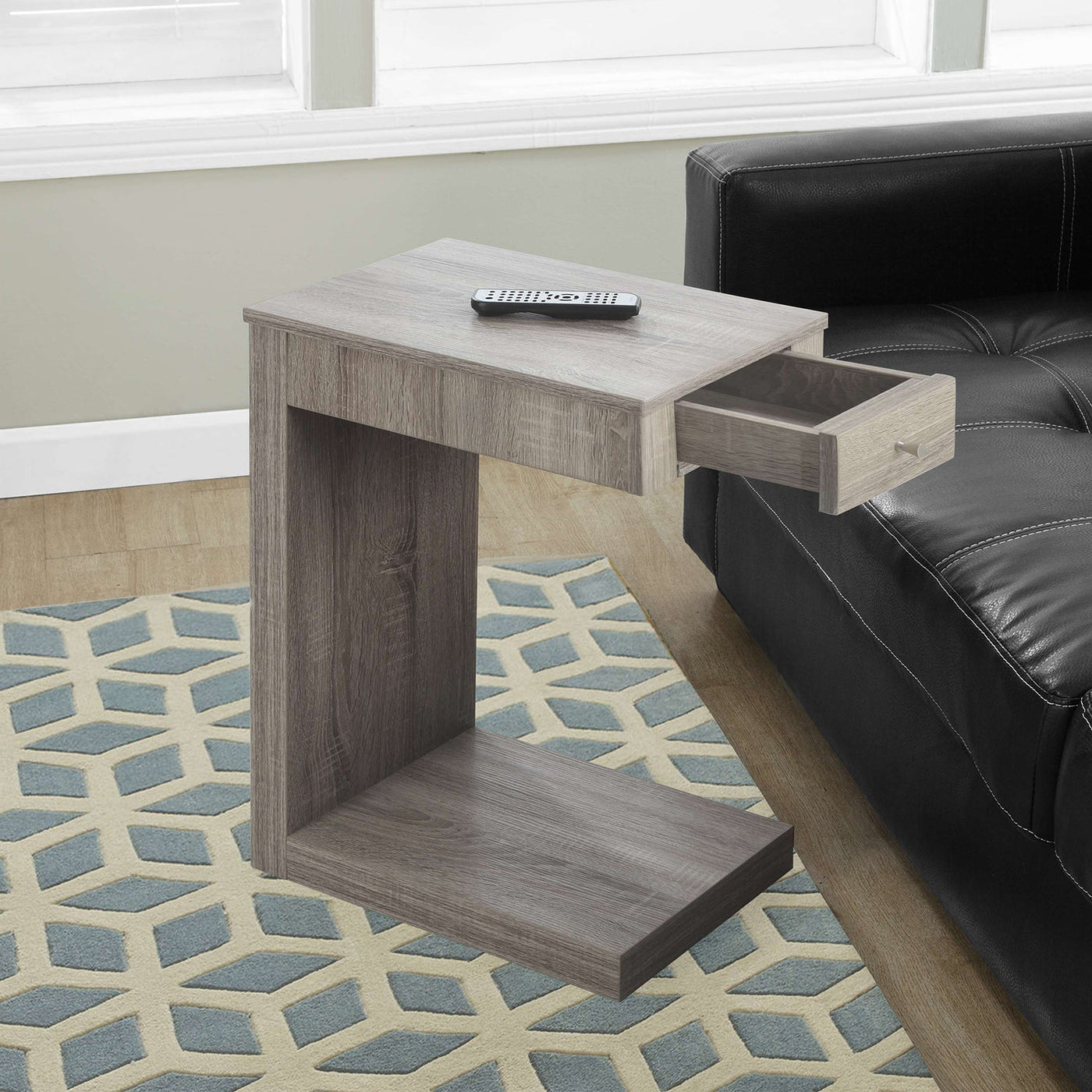 18.25’ X 12’ X 24’ Dark Taupe Finish Hollow Core Accent Table - Dark Taupe - Tray Tables