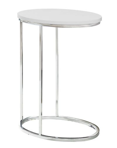 18.5’ X 12’ X 25’ White Particle Board Metal Accent Table - White - Tray Tables