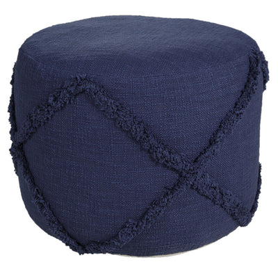 18’ Blue 100% Cotton Ottoman - Ottomans