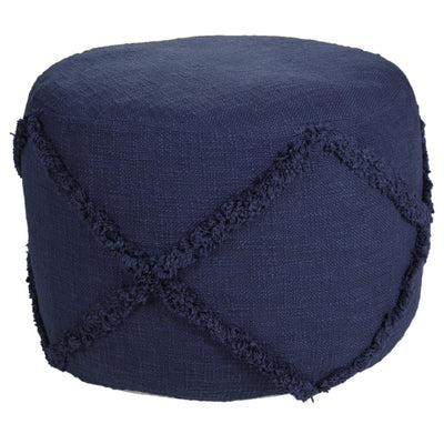 18’ Blue 100% Cotton Ottoman - Ottomans