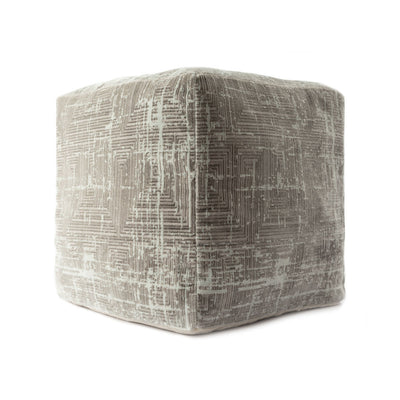 18’’ Gray Polyester Blend Ottoman - Ottomans