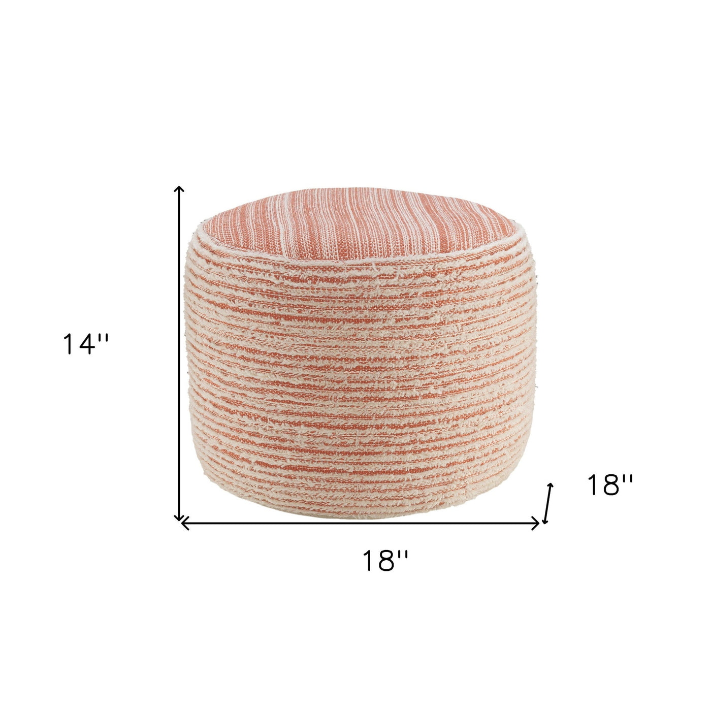 18’ Pink Polyester Ottoman - Ottomans