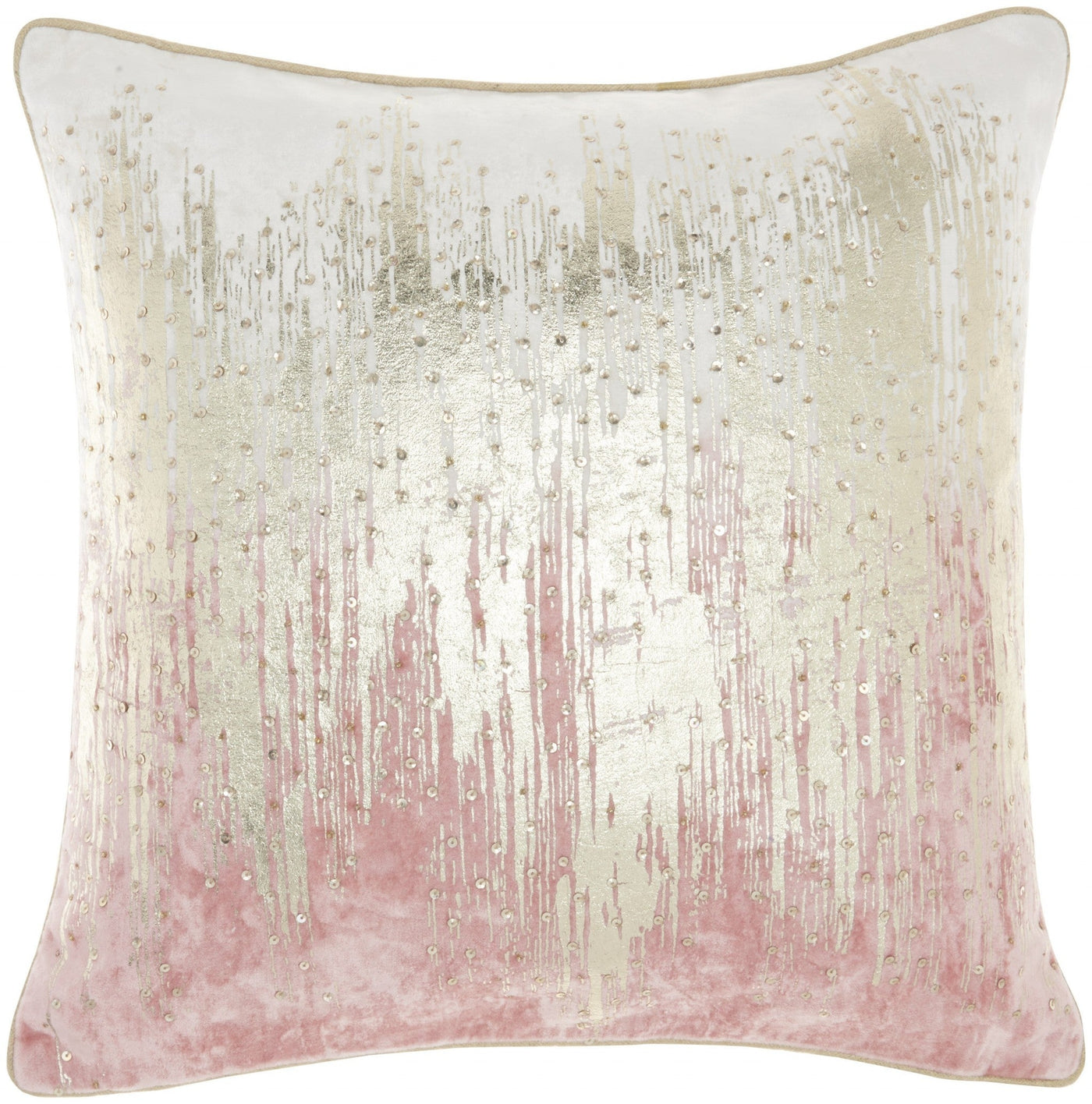 Pink Sequined Ombre Throw Pillow - Accent Throw Pillows