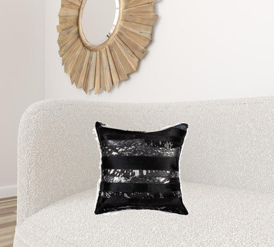18’ X 18’ X 5’ Black And Silver Pillow - Accent Throw Pillows