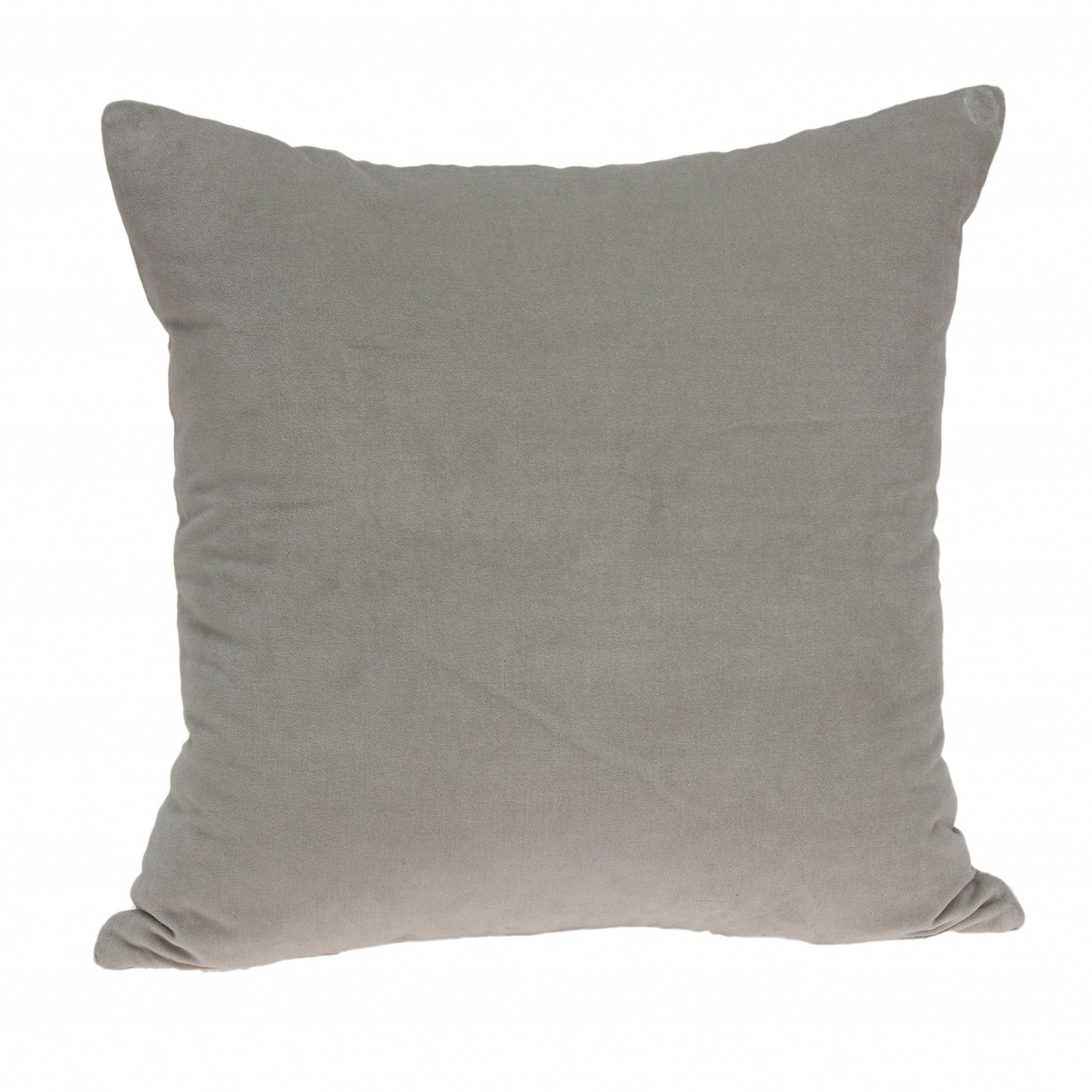 18’’ X 7’’ X 18’’ Transitional Gray Solid Pillow Cover With Poly Insert - Accent Throw Pillows