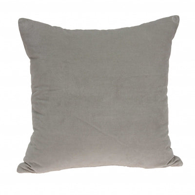 18’ X 7’ X 18’ Transitional Gray Solid Pillow Cover With Poly Insert - Accent Throw Pillows