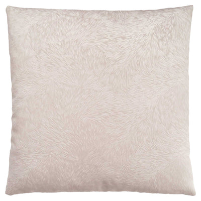 18’’ X 18’’ Taupe Velvet Polyester Feather Zippered Pillow - Accent Throw Pillows