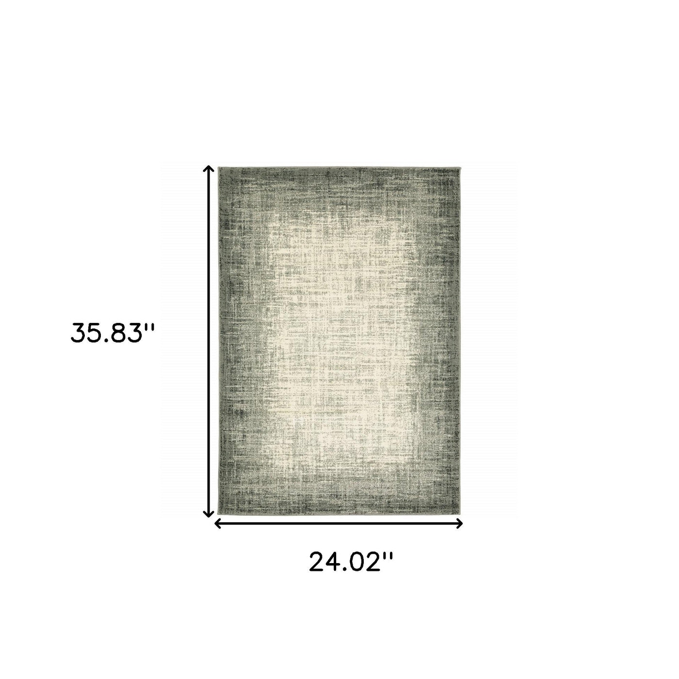 2’ X 3’ Grey Beige And Blue Power Loom Stain Resistant Area Rug - Area Rugs