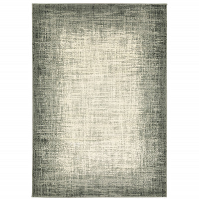 2’ X 3’ Grey Beige And Blue Power Loom Stain Resistant Area Rug - Area Rugs