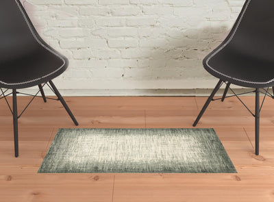 2’ X 3’ Grey Beige And Blue Power Loom Stain Resistant Area Rug - Area Rugs