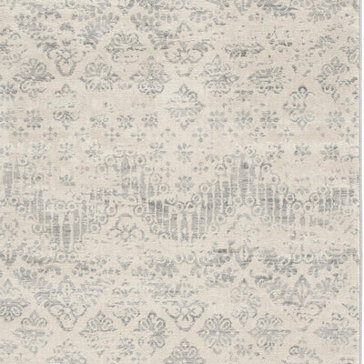 2’ X 3’ Ivory Distressed Ikat Pattern Scatter Rug - 2’ x 4’ - Area Rugs