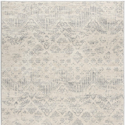 2’ X 3’ Ivory Distressed Ikat Pattern Scatter Rug - Area Rugs