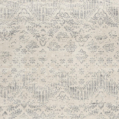 2’ X 3’ Ivory Distressed Ikat Pattern Scatter Rug - Area Rugs