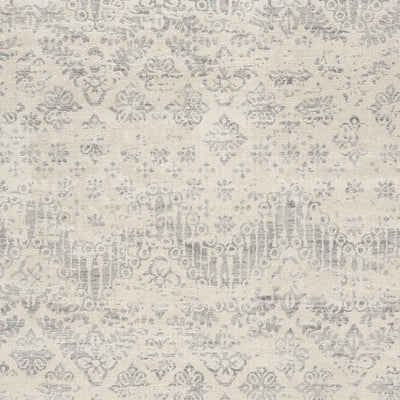 2’ X 3’ Ivory Distressed Ikat Pattern Scatter Rug - Area Rugs