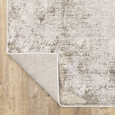 2’ X 8’ Beige Ivory Tan Grey And Brown Abstract Power Loom Stain Resistant Runner Rug - Area Rugs
