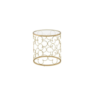 20’ Gold And Clear Glass Round Nested Coffee Tables - Coffee Tables