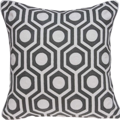 20’ X 7’ X 20’ Cool Gray And White Pillow Cover With Poly Insert - Accent Throw Pillows