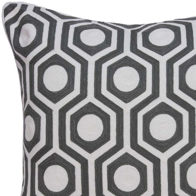 20’’ X 7’’ X 20’’ Cool Gray And White Pillow Cover With Poly Insert - Accent Throw Pillows