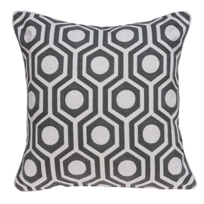 20’’ X 7’’ X 20’’ Cool Gray And White Pillow Cover With Poly Insert - Accent Throw Pillows