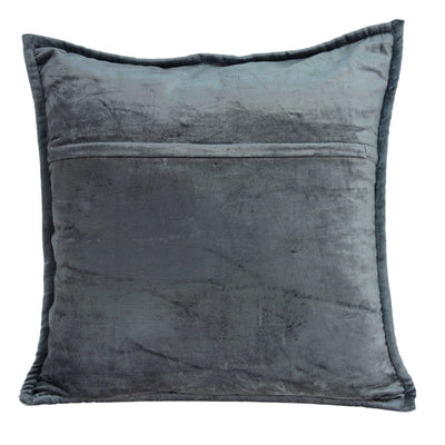 20’ X 7’ X 20’ Transitional Charcoal Solid Quilted Pillow Cover With Poly Insert - Accent Throw Pillows