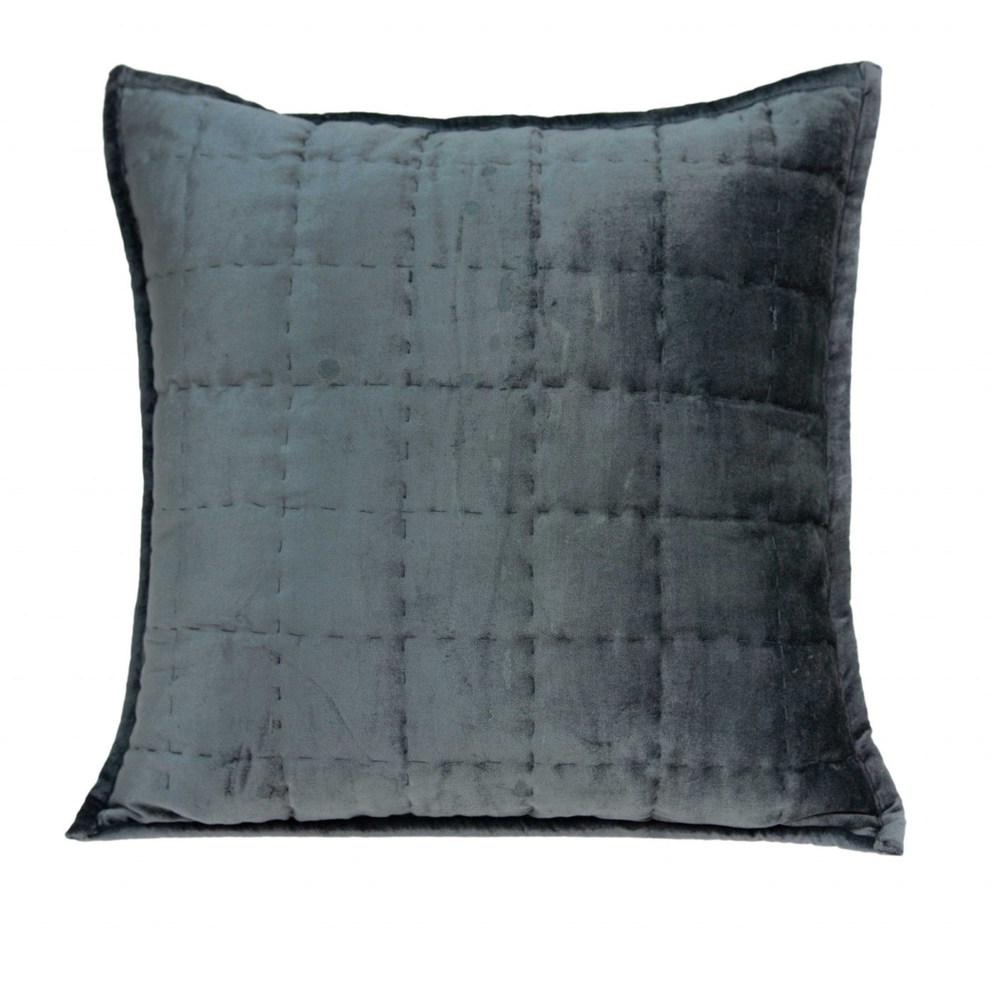 20’ X 7’ X 20’ Transitional Charcoal Solid Quilted Pillow Cover With Poly Insert - Accent Throw Pillows