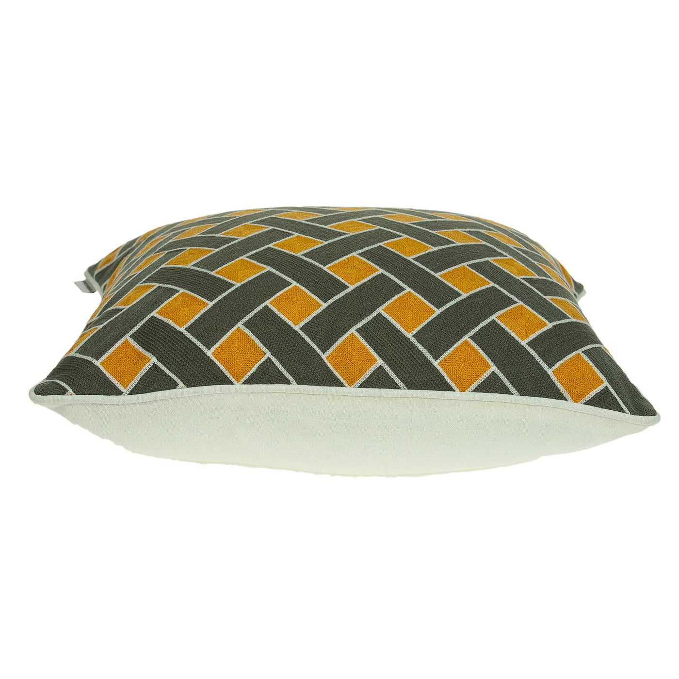 20’ X 7’ X 20’ Transitional Gray And Orange Pillow Cover With Poly Insert - Accent Throw Pillows