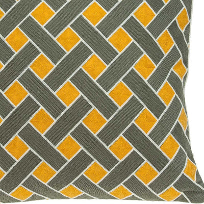 20’ X 7’ X 20’ Transitional Gray And Orange Pillow Cover With Poly Insert - Accent Throw Pillows