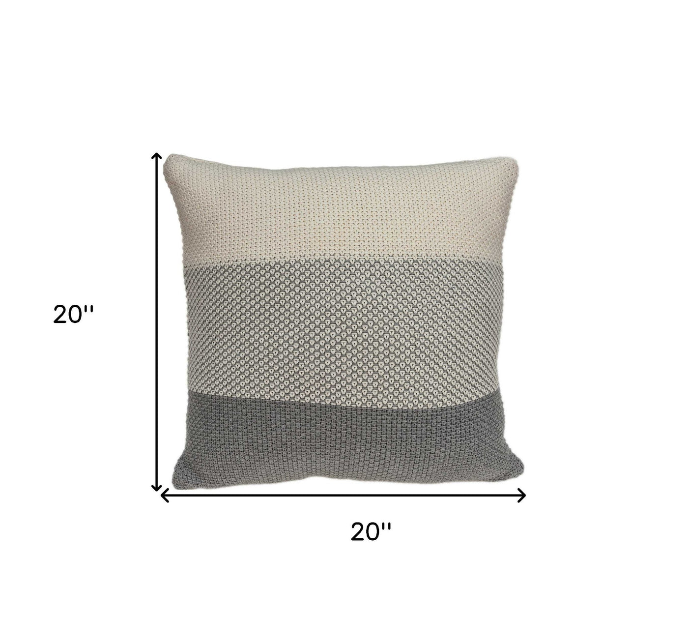 20’ X 7’ X 20’ Transitional Tan Cotton Pillow Cover With Poly Insert - Accent Throw Pillows