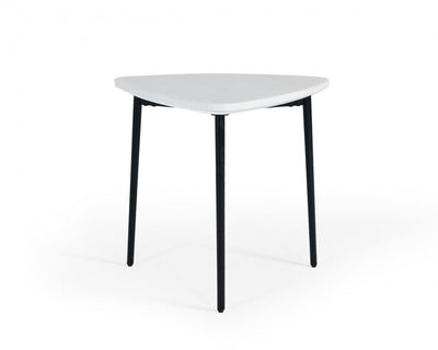 22’ Black And White Marble Triangle End Table - End-Side Tables