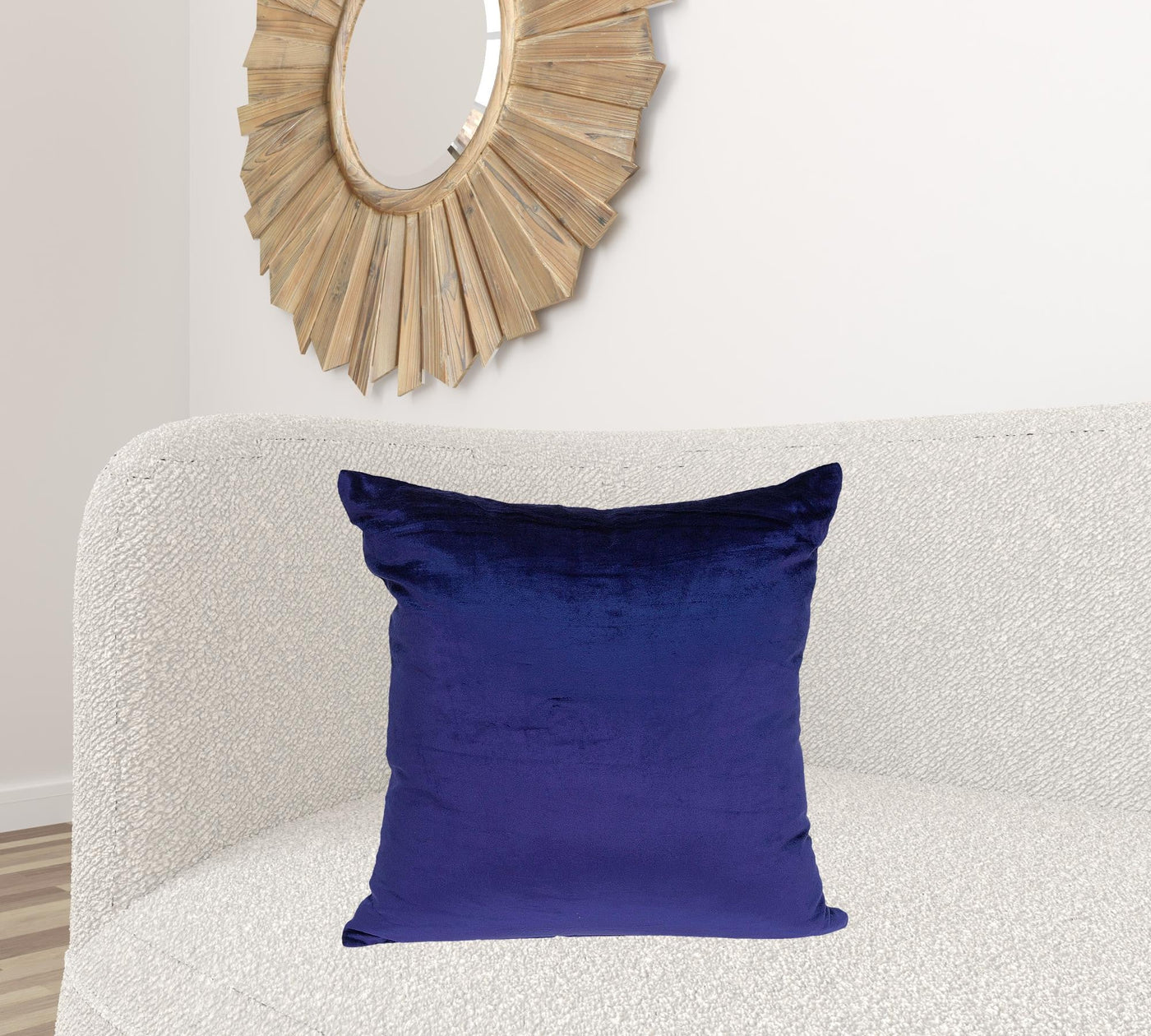 22’ X 7’ X 22’ Transitional Royal Blue Solid Pillow Cover With Poly Insert - Accent Throw Pillows