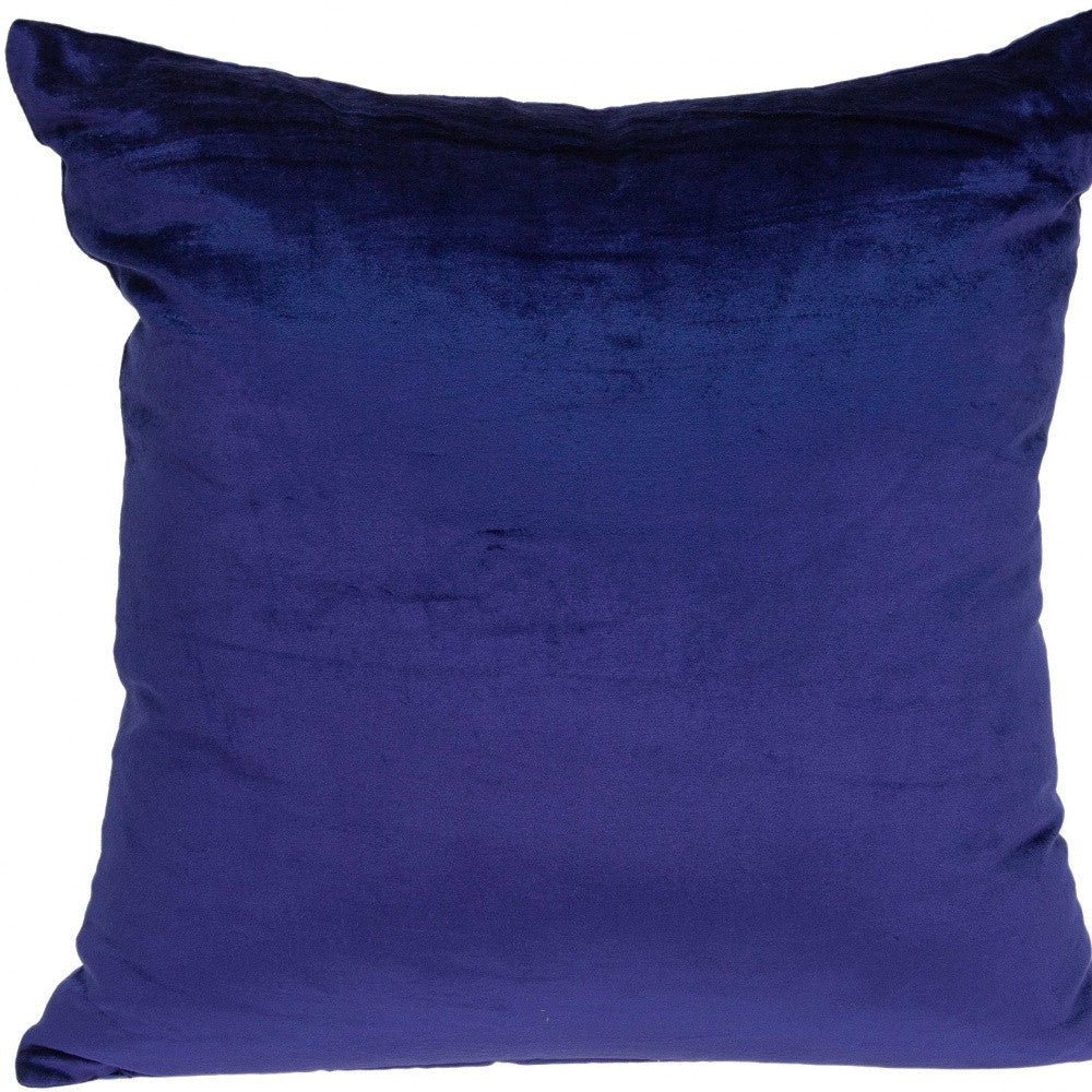 22’ X 7’ X 22’ Transitional Royal Blue Solid Pillow Cover With Poly Insert - Accent Throw Pillows