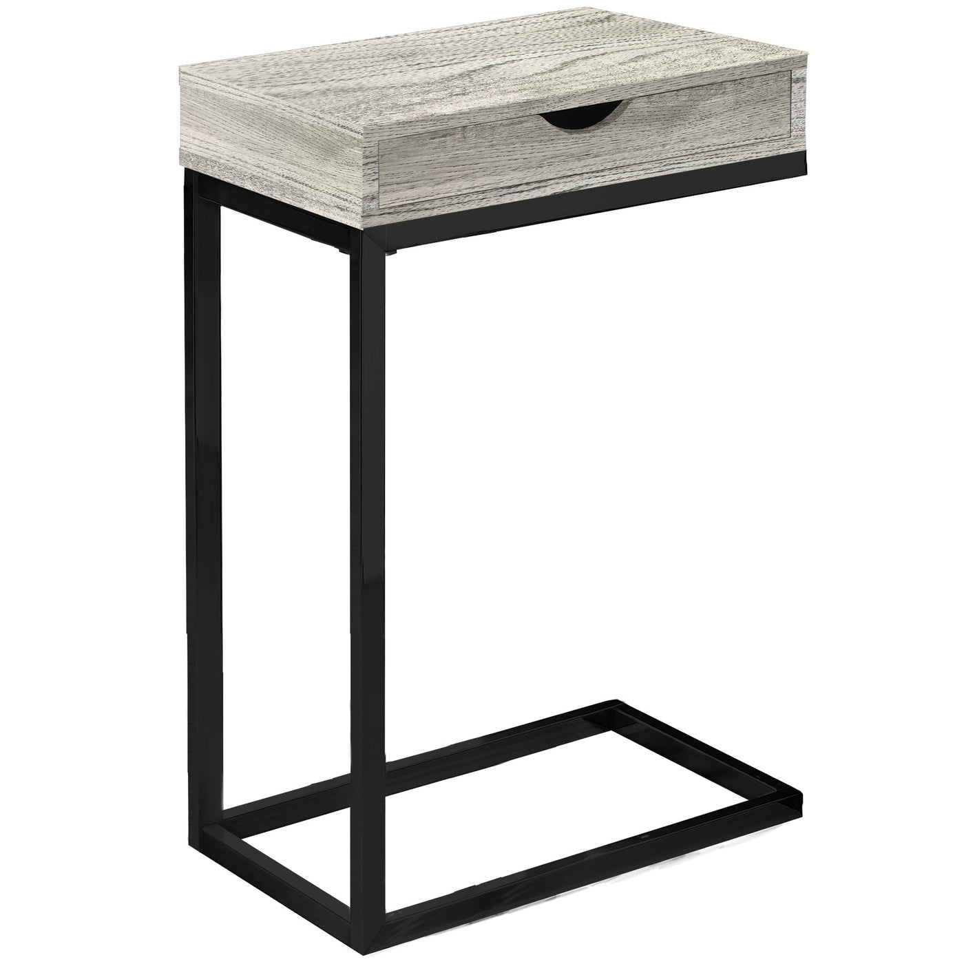 24.5’’ White Finish And Chromed Metal Accent Table - Tray Tables