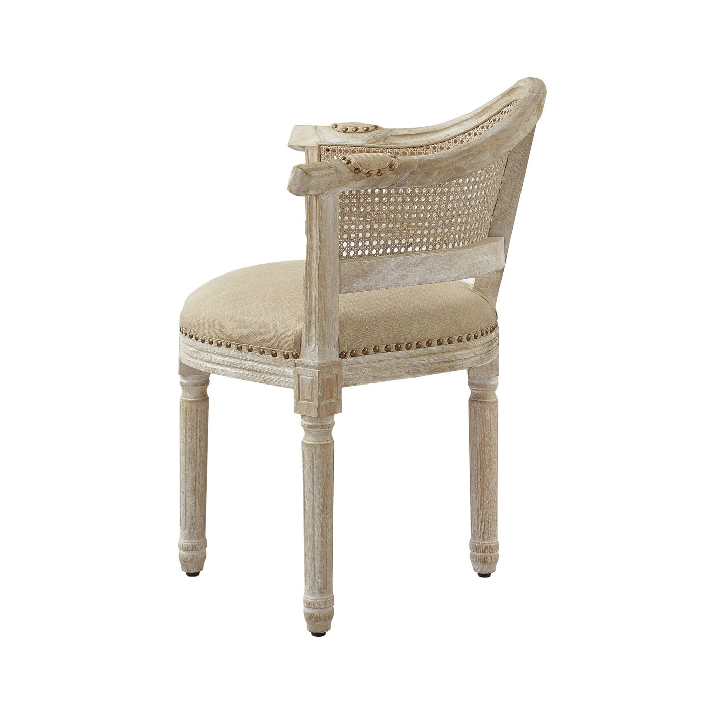 24’ Beige Linen Arm Chair - Accent Chairs