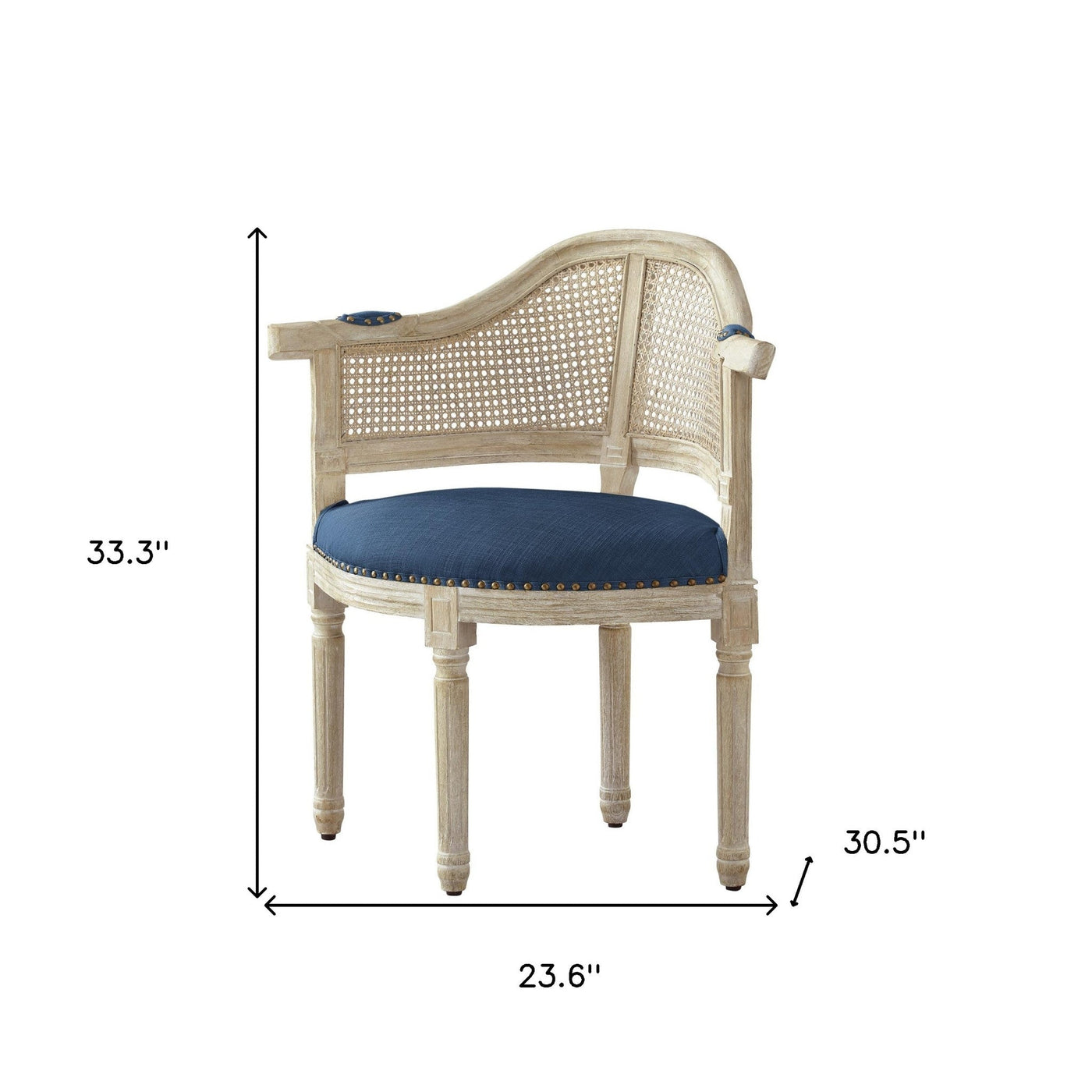 24’ Beige Linen Arm Chair - Accent Chairs