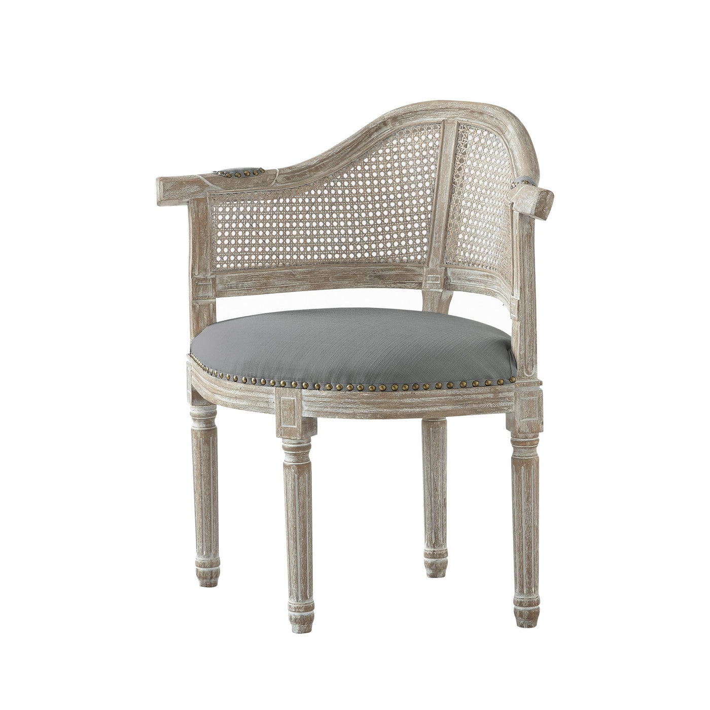 24’ Beige Linen Arm Chair - Accent Chairs