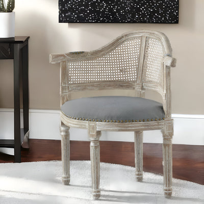 24’ Beige Linen Arm Chair - Accent Chairs