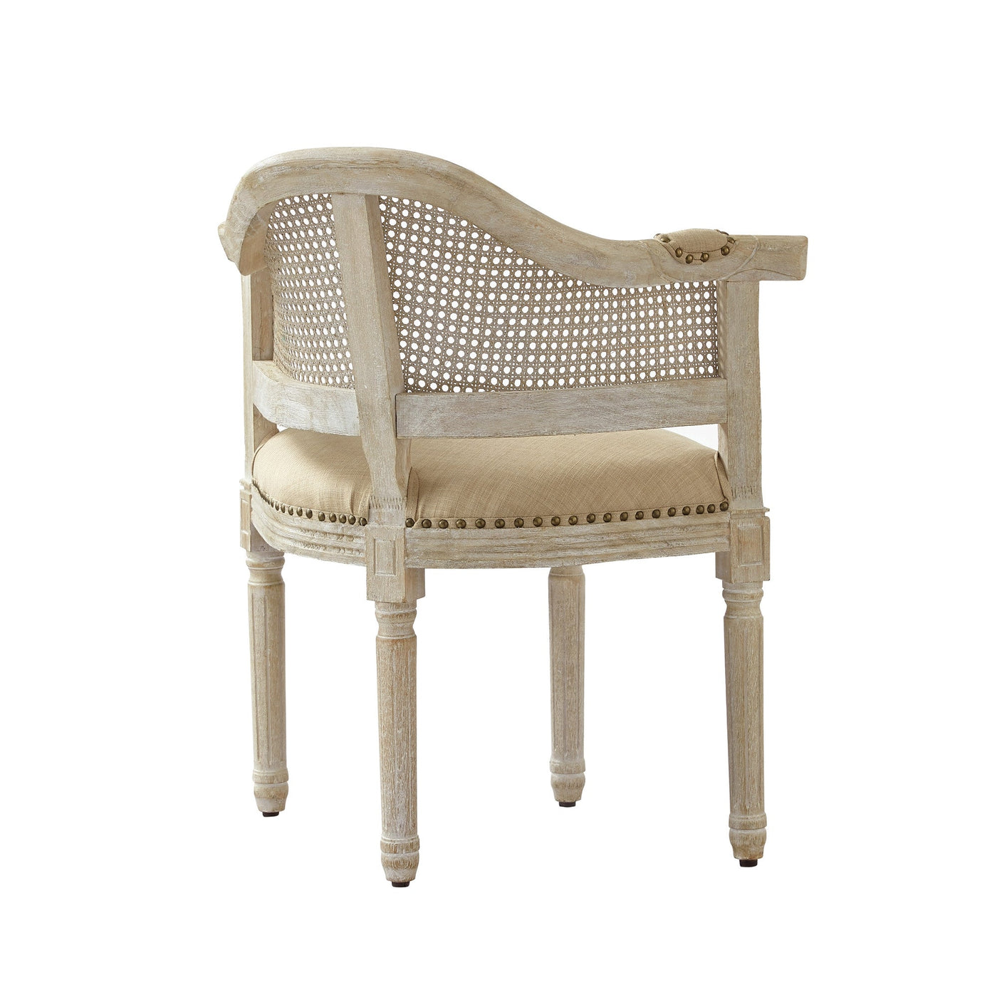 24’ Beige Linen Arm Chair - Accent Chairs